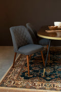 Conway - Chaise De Salle À Manger - Tissu - Gris Foncé