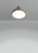 Wind Clear Rattan M - Ventilateur De Plafond Silencieux Lames Rétractables Avec Éclairage LED - Noeud