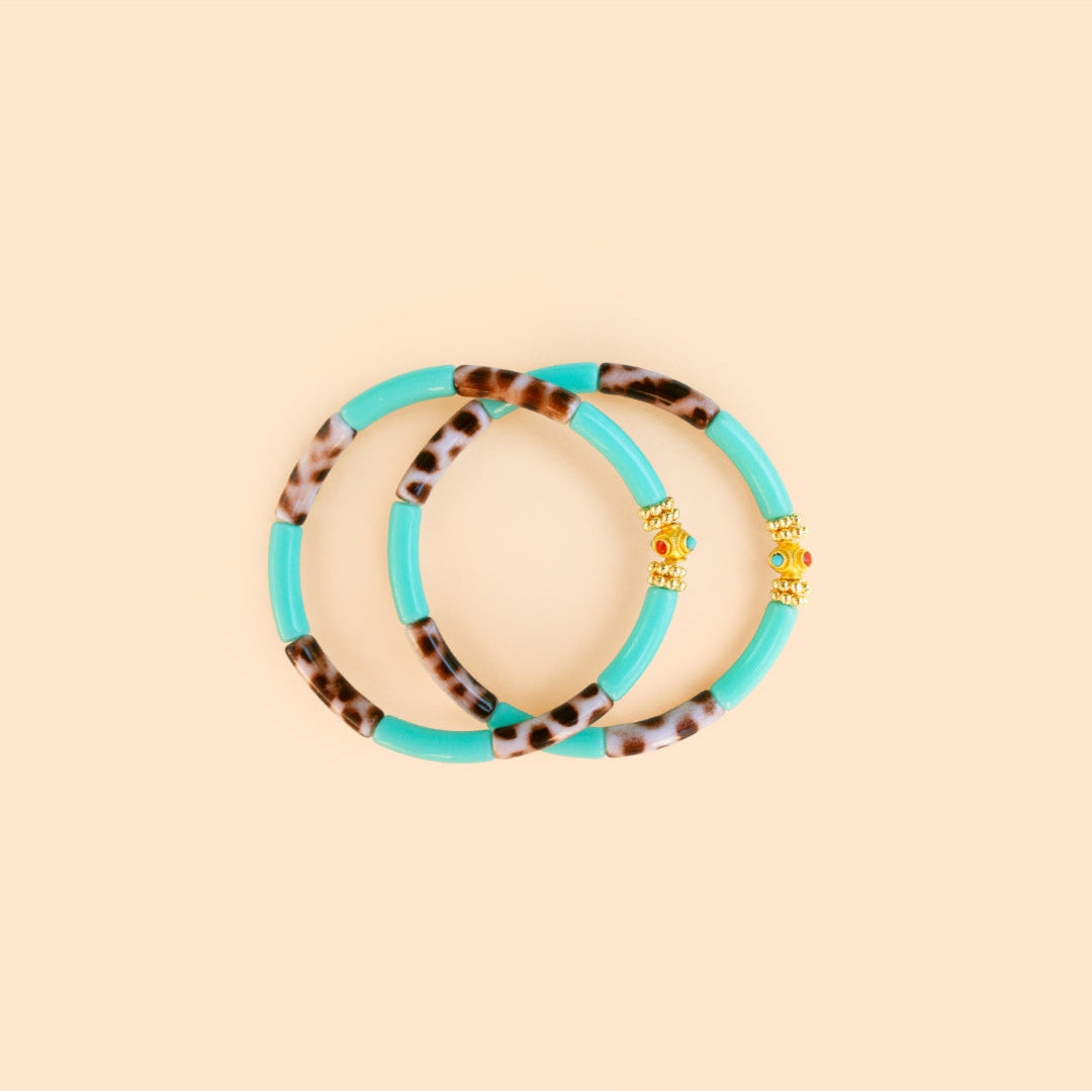 Pulseras Mini Léo - Mix Aqua