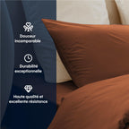 Housse De Couette Satin De Coton - 5 Coloris Au Choix