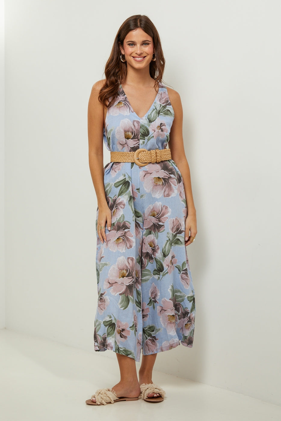 Jumpsuit - Sky Blue - Women's