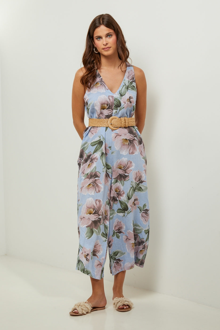 Jumpsuit - Sky Blue - Women's