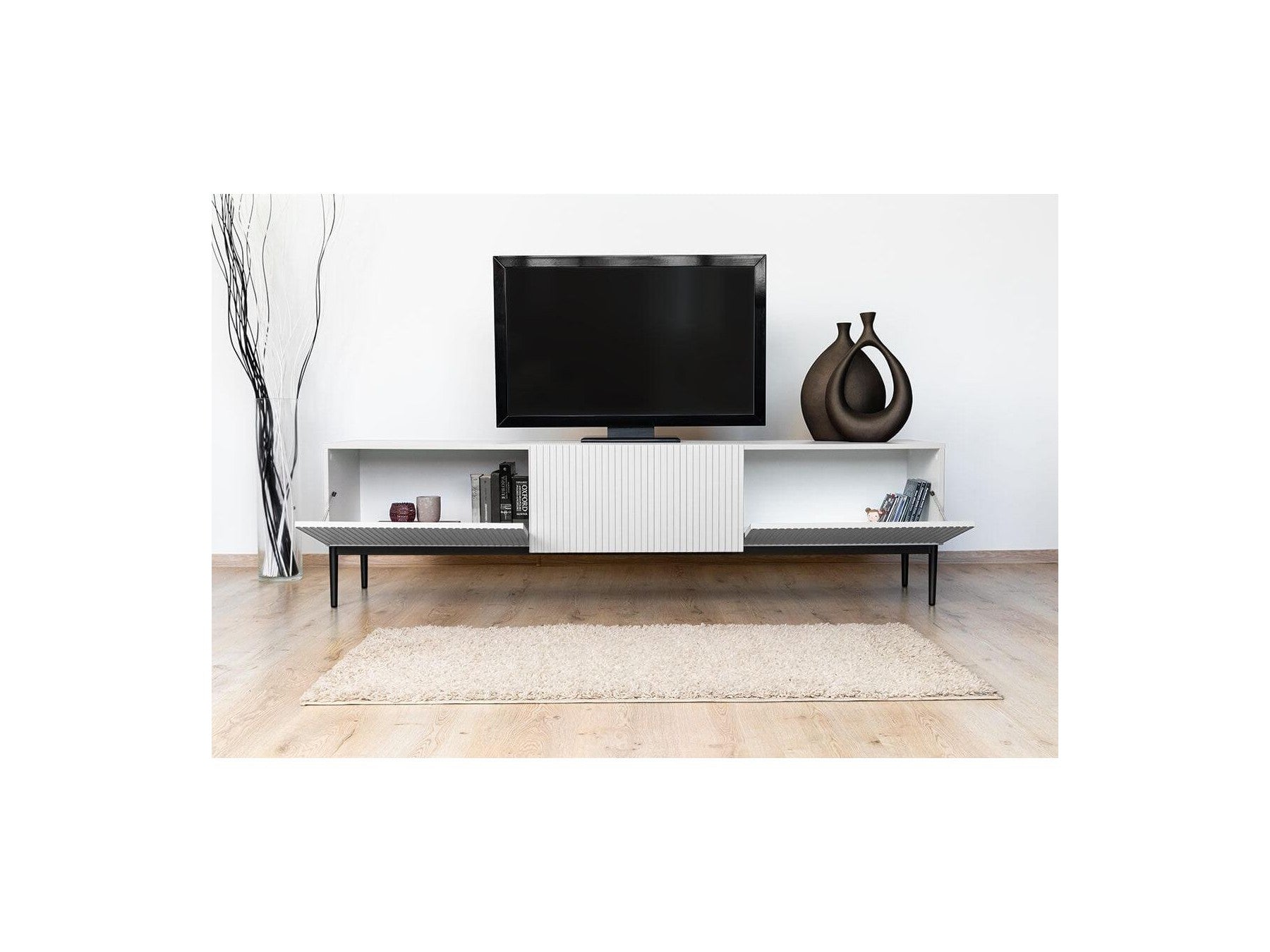 Kasha - TV Unit - Black Legs - 2 Sizes