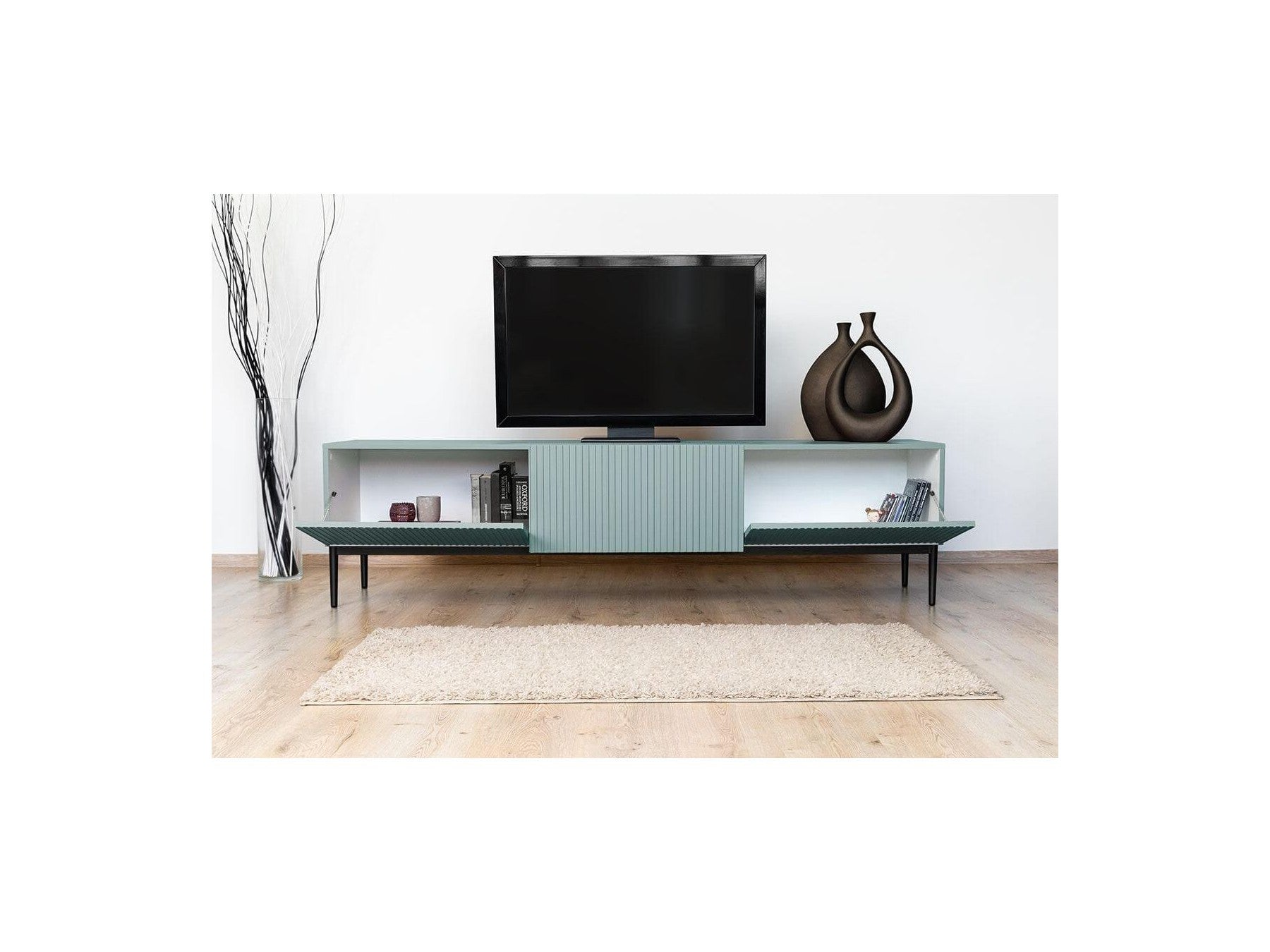 Kasha - TV Unit - Black Legs - 2 Sizes