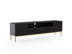 Kasha - TV Unit with Open Compartment - Gold Legs