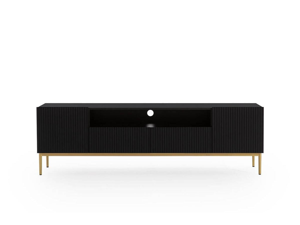 Kasha - TV Unit with Open Compartment - Gold Legs