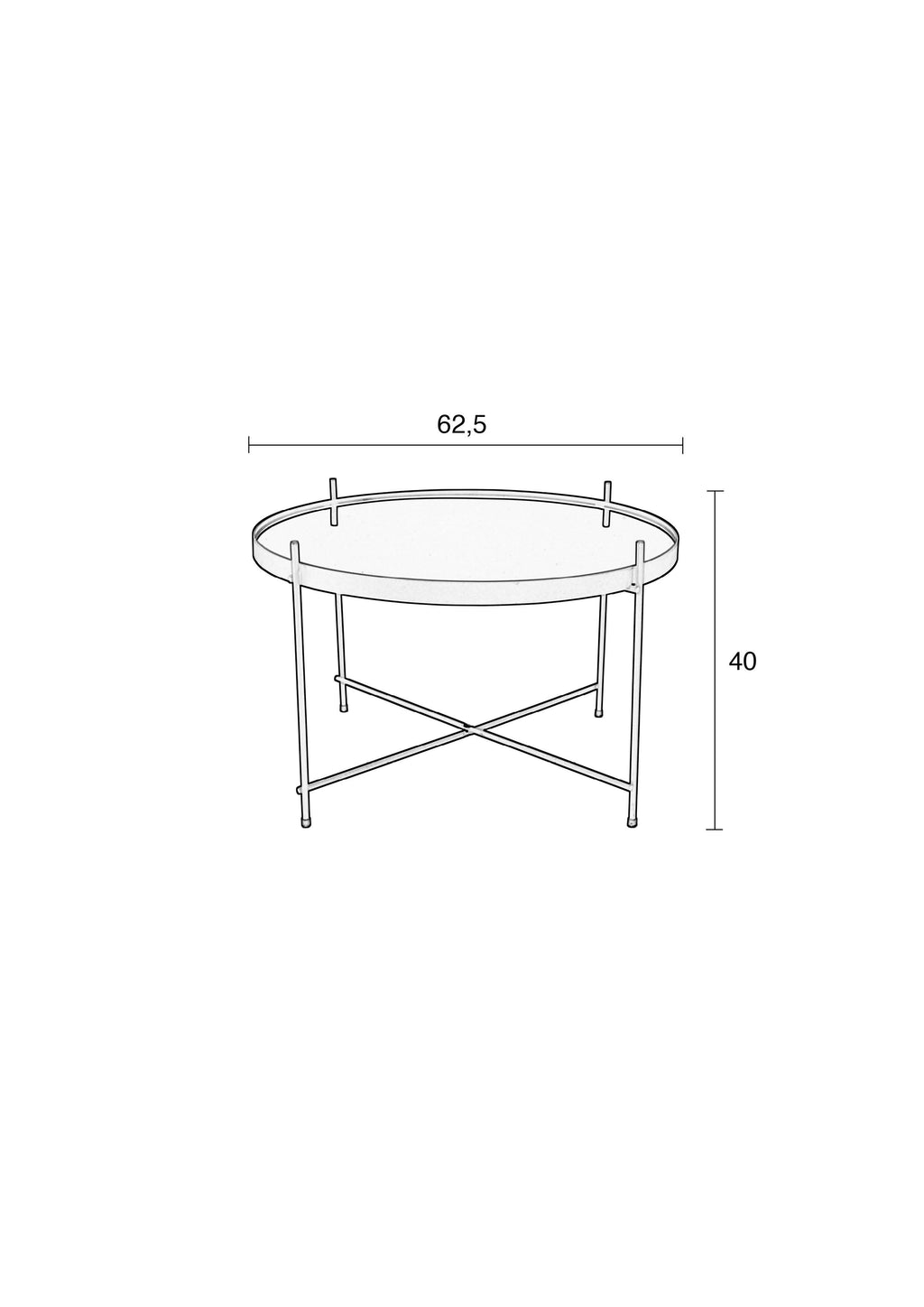 Cupid L - Table D'Appoint - Verre - Noir