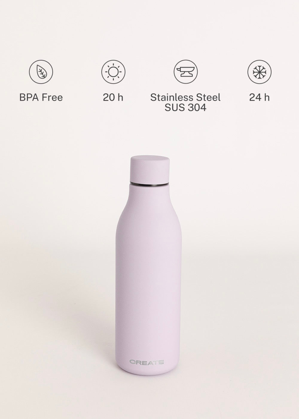 Bottle Studio - Bouteille Thermos En Acier Inoxydable 550Ml - Lavande