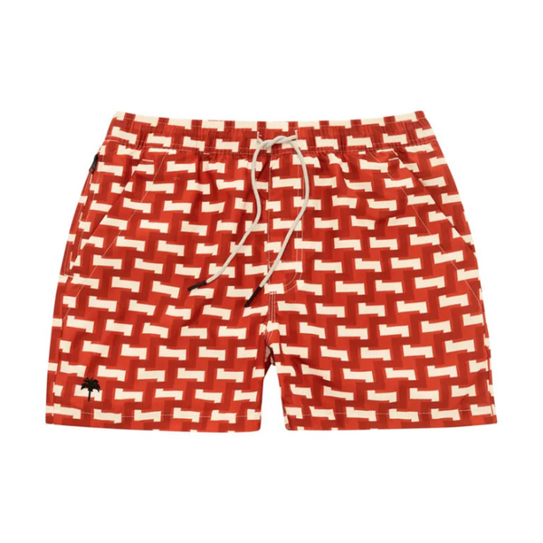 Short De Bain Layer Zig - Rouge