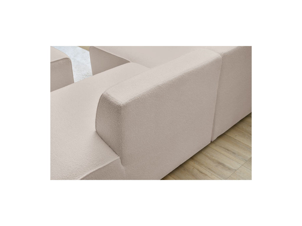 Megeve - Fixed Corner Sofa - Bouclé Fabric - Left Corner
