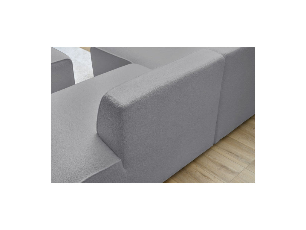 Megeve - Fixed Corner Sofa - Bouclé Fabric - Left Corner