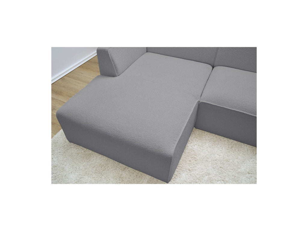 Megeve - Fixed Corner Sofa - Bouclé Fabric - Left Corner