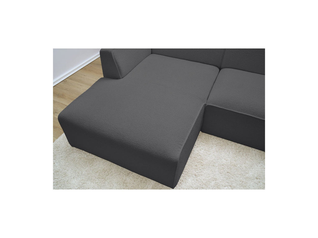 Megeve - Fixed Corner Sofa - Bouclé Fabric - Left Corner
