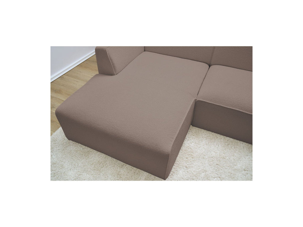 Megeve - Fixed Corner Sofa - Bouclé Fabric - Left Corner