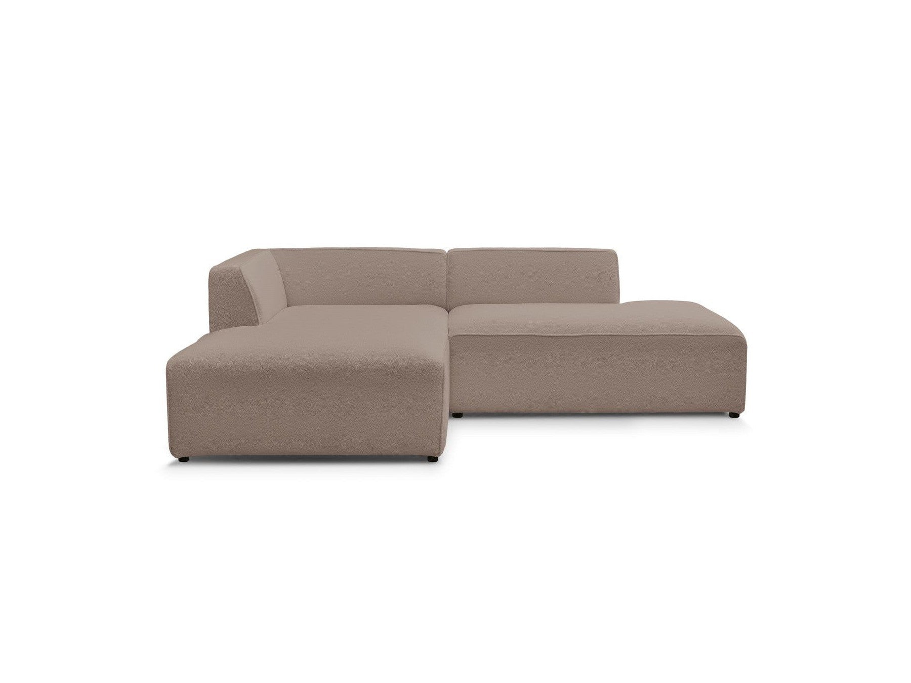 Megeve - Fixed Corner Sofa - Bouclé Fabric - Left Corner