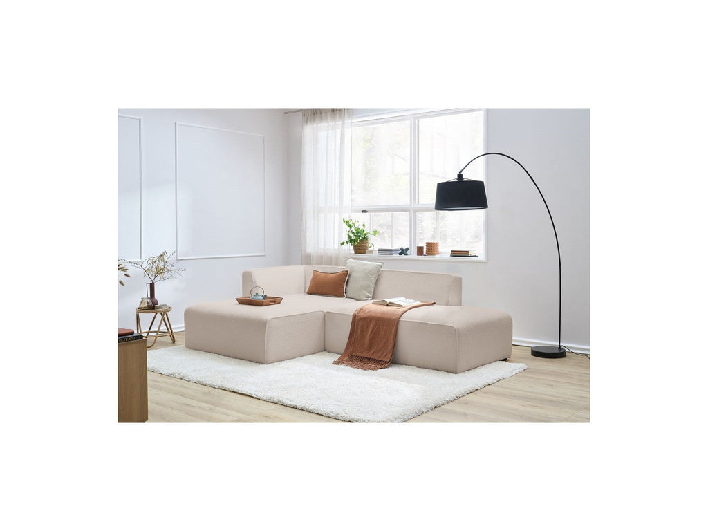 Megeve - Fixed Corner Sofa - Bouclé Fabric - Left Corner