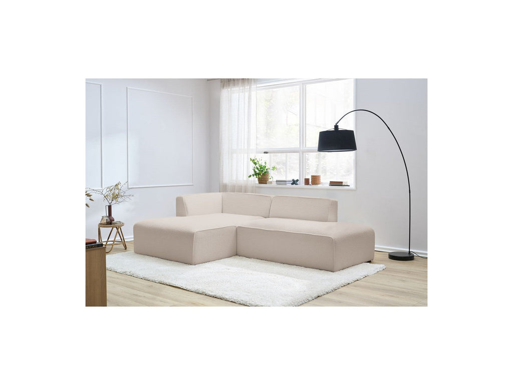 Megeve - Fixed Corner Sofa - Bouclé Fabric - Left Corner