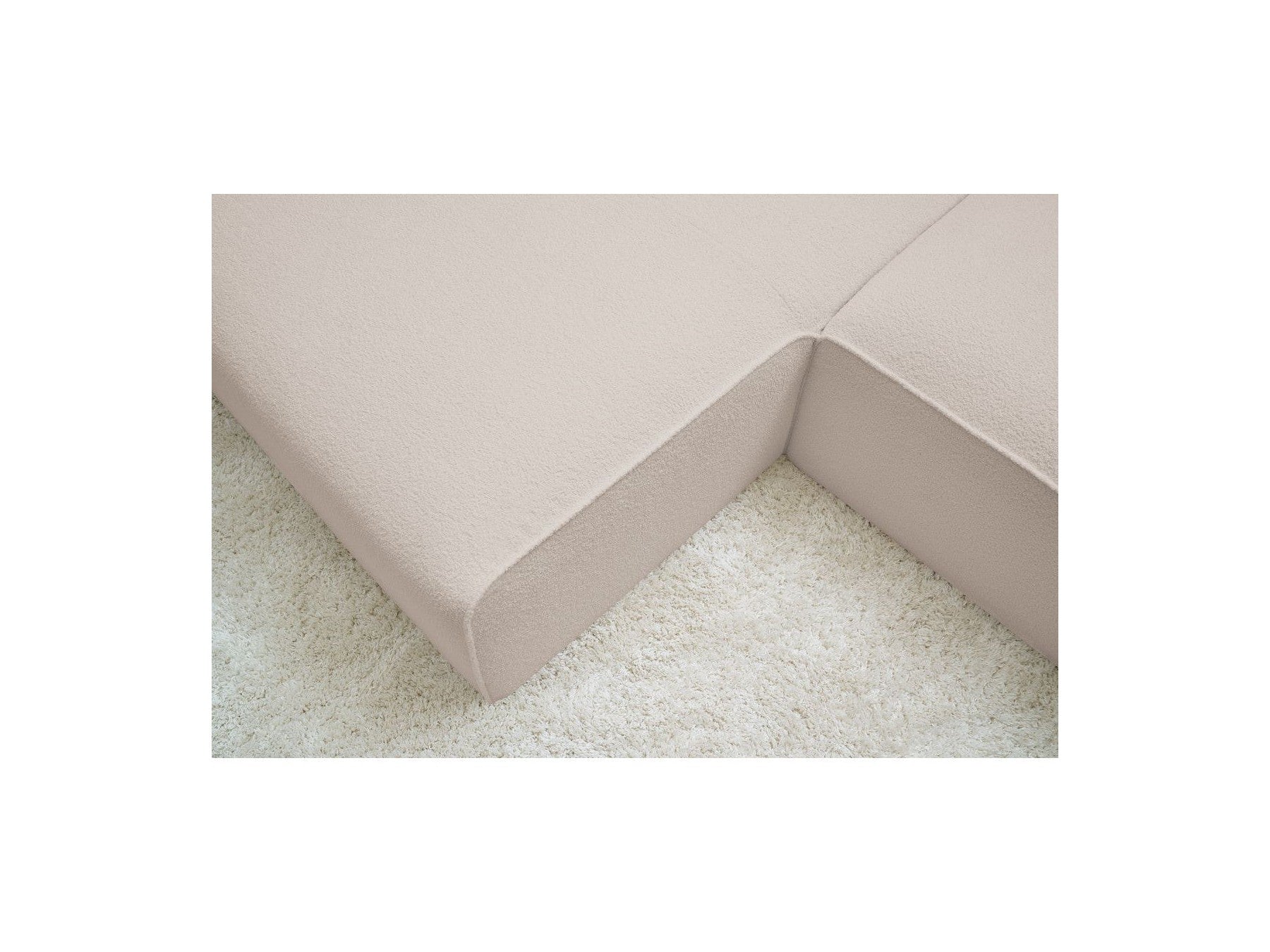 Megeve - Fixed Corner Sofa - Bouclé Fabric - Left Corner