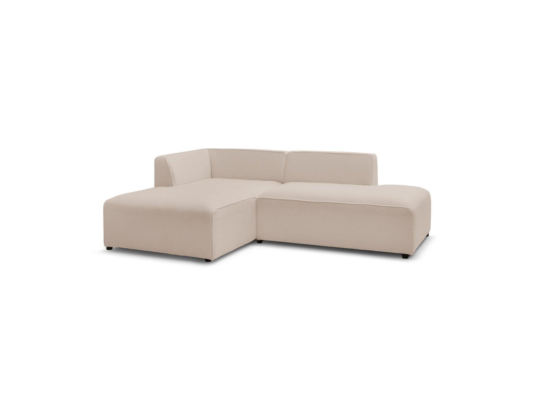 Megeve - Fixed Corner Sofa - Bouclé Fabric - Left Corner