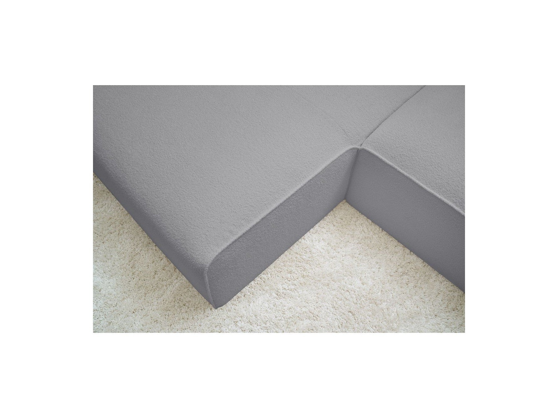 Megeve - Fixed Corner Sofa - Bouclé Fabric - Left Corner
