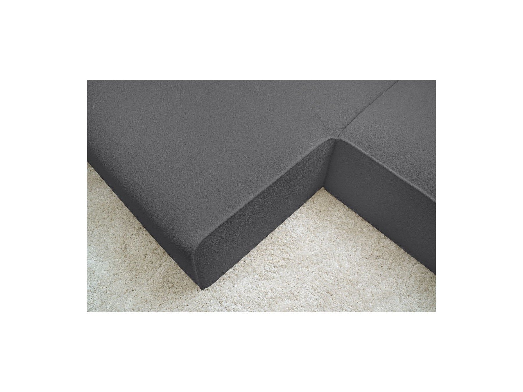Megeve - Fixed Corner Sofa - Bouclé Fabric - Left Corner
