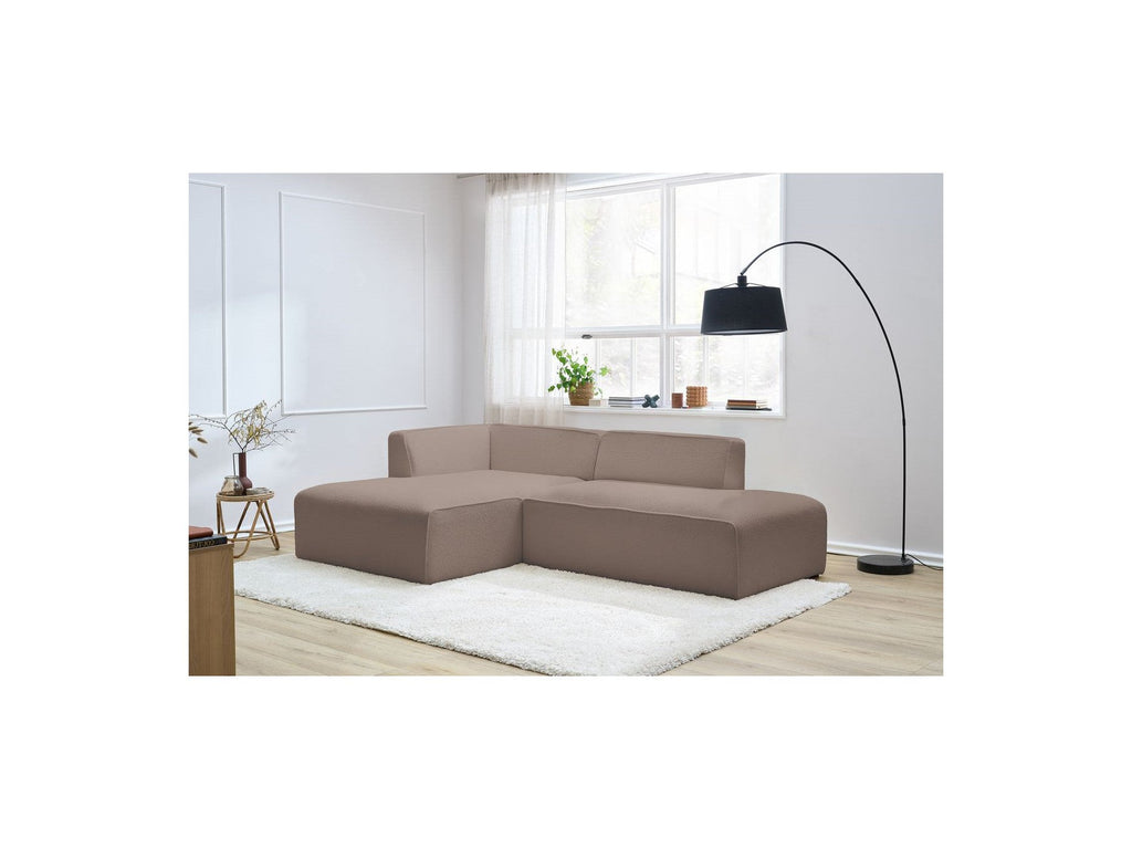 Megeve - Fixed Corner Sofa - Bouclé Fabric - Left Corner