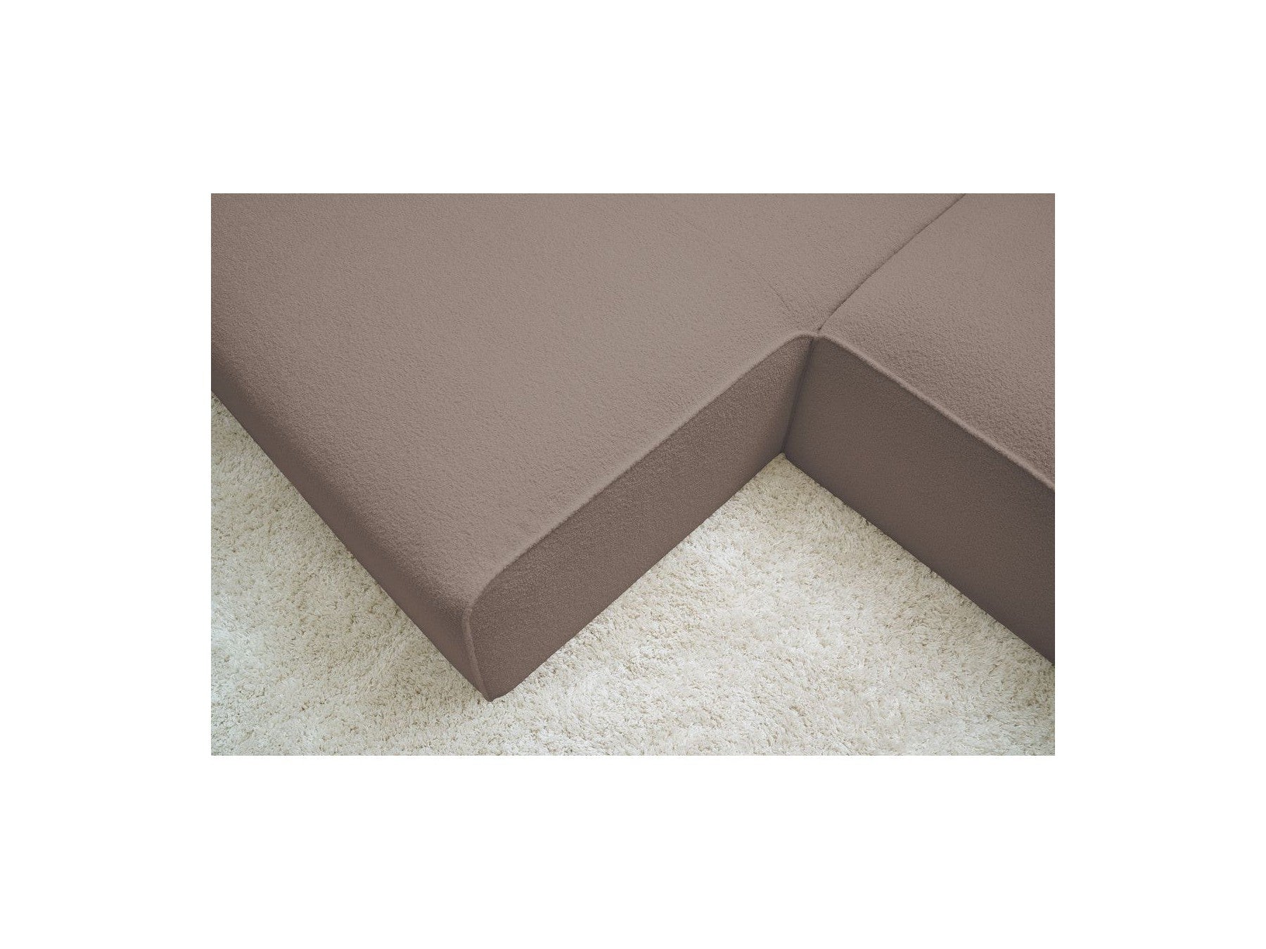 Megeve - Fixed Corner Sofa - Bouclé Fabric - Left Corner