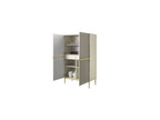 Kasha - Tall 2-Door Sideboard - Gold Legs