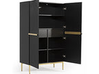 Kasha - Tall 2-Door Sideboard - Gold Legs