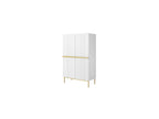 Kasha - Tall 2-Door Sideboard - Gold Legs