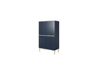 Kasha - Tall 2-Door Sideboard - Gold Legs