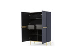 Kasha - Tall 2-Door Sideboard - Gold Legs