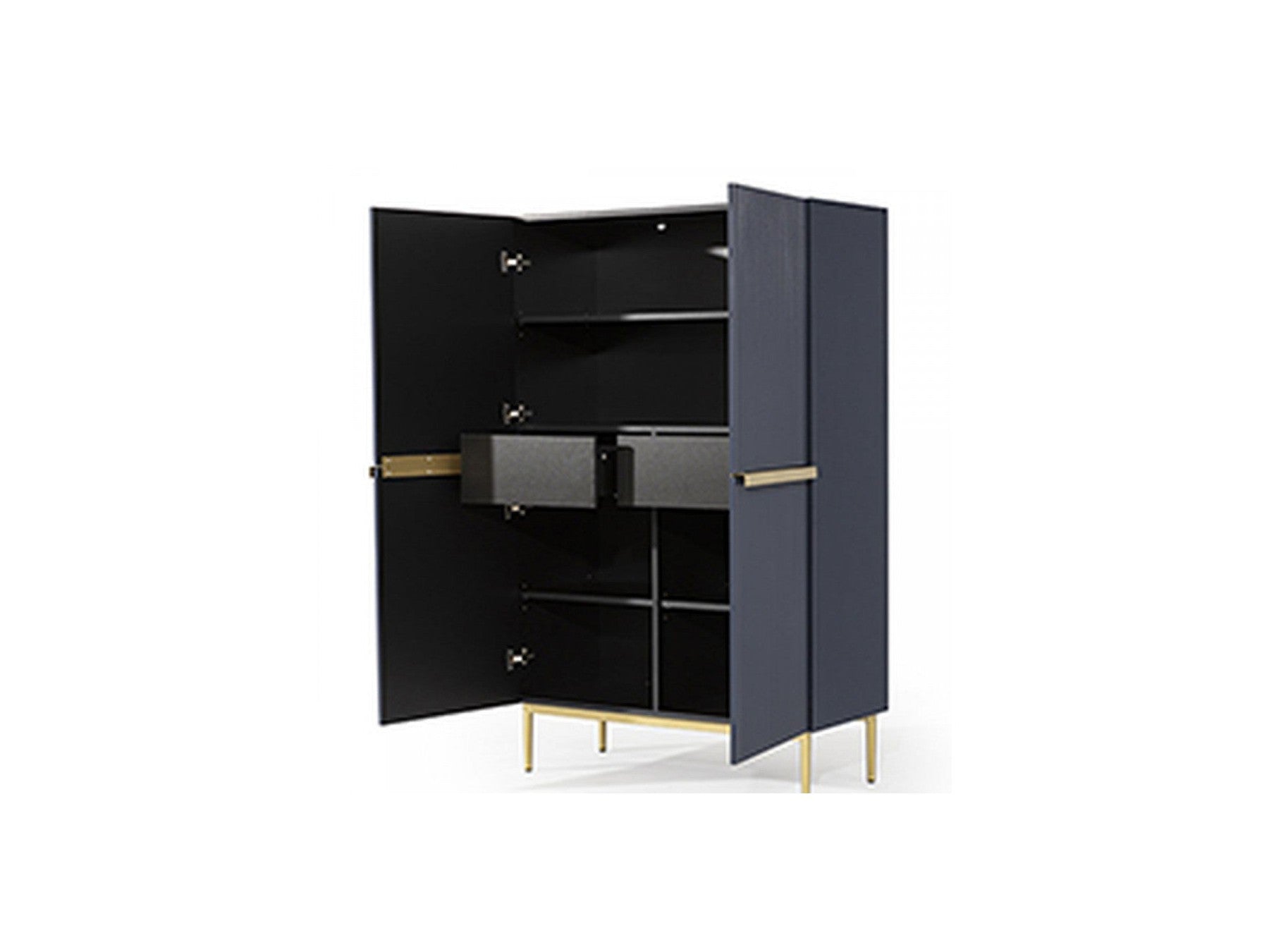Kasha - Tall 2-Door Sideboard - Gold Legs