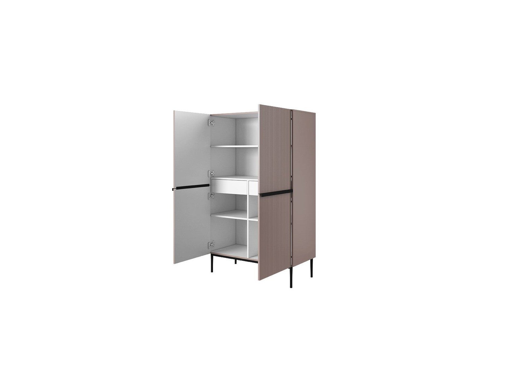 Kasha - Tall Sideboard 2 Doors - Black Legs