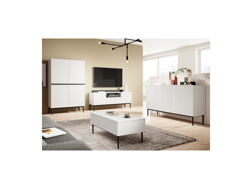 Kasha - Tall Sideboard 2 Doors - Black Legs