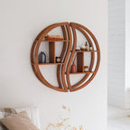 Ying Yang - Wandplank - Teak - Naturel