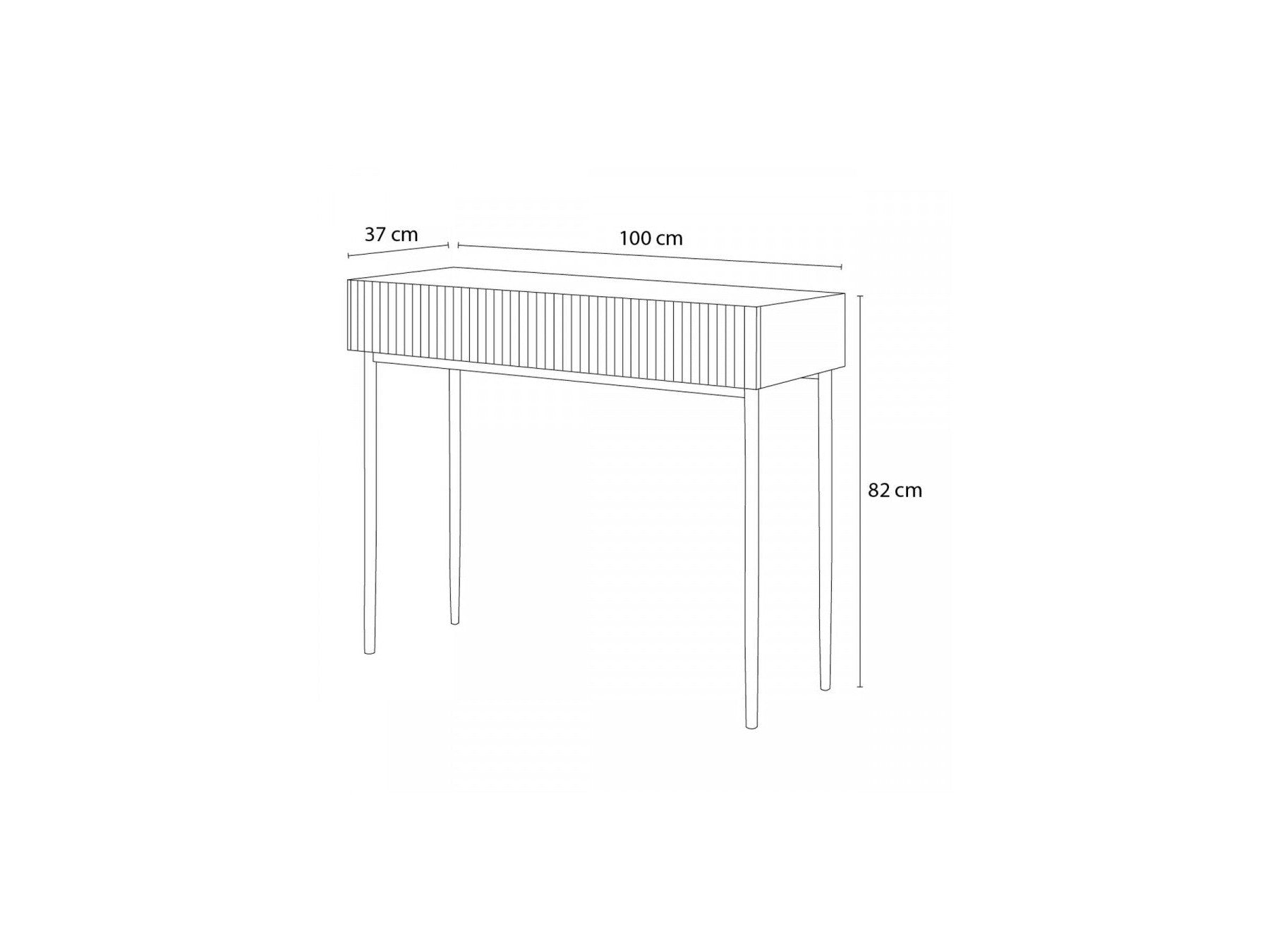 Kasha - 2-Drawer Console Table - Gold Legs