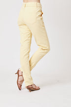 Berenice - Jean Slim Taille Haute Ceinture - Light Yellow
