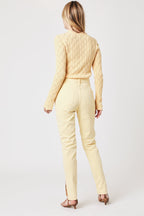 Berenice - Jean Slim Taille Haute Ceinture - Light Yellow