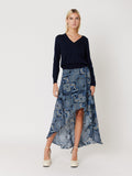 Berenice - Asymmetric Printed Long Skirt - Nebulla