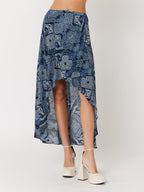 Berenice - Asymmetric Printed Long Skirt - Nebulla