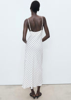 Robe Midi Encolure Drapée