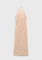 Vestido Lentejuelas Con Cuello Halter