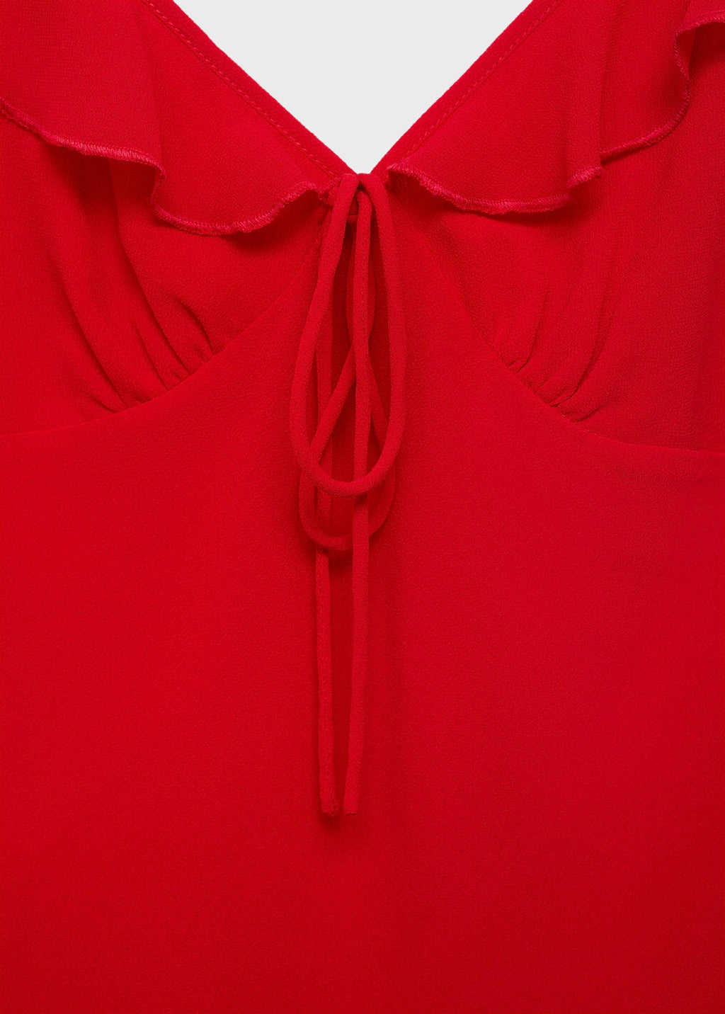 Robe Midi Avec Encolure À Volants