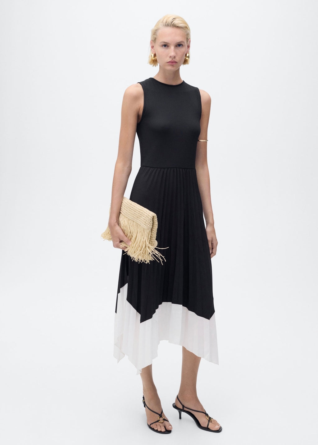 Robe Plissée Combinée