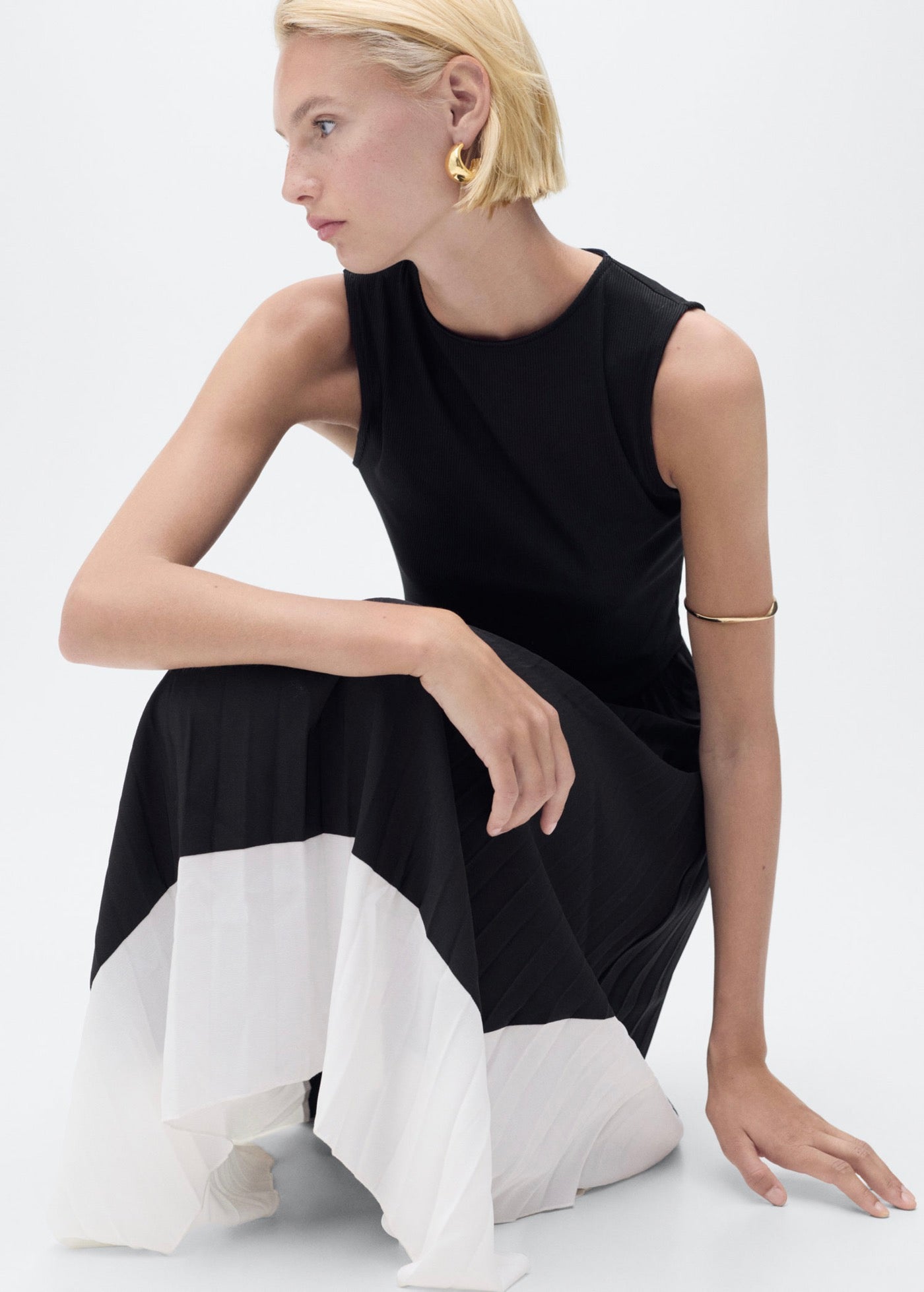 Robe Plissée Combinée