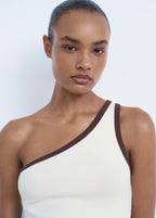 Top Asymétrique Liseré Contrastant