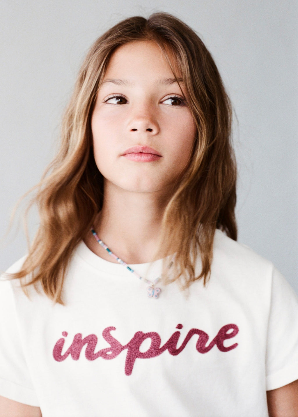 T-Shirt Inspire Blanc Cassé - Fille
