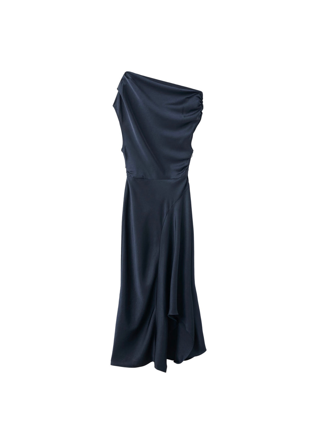Robe Satinée Asymétrique