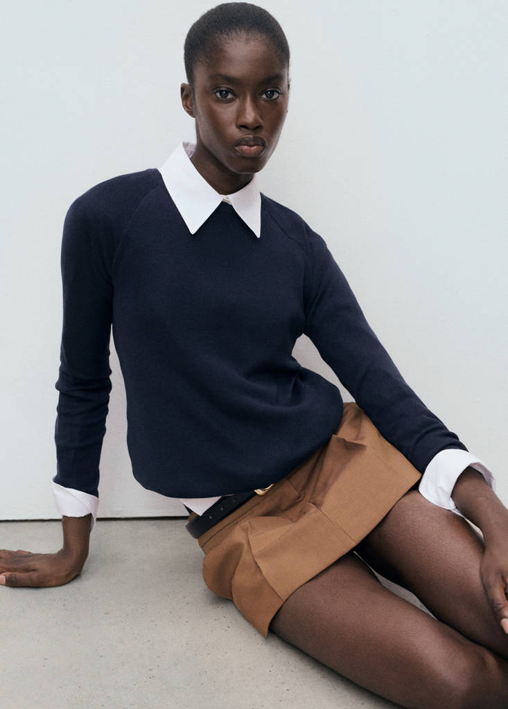 Pullover in Maglia Fine a Maniche Lunghe